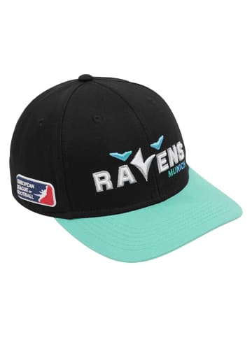 DEF Snapback in jet black/turquoise