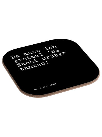Mr. & Mrs. Panda Untersetzer für Gläser Da muss ich erstmal... m... in Schwarz