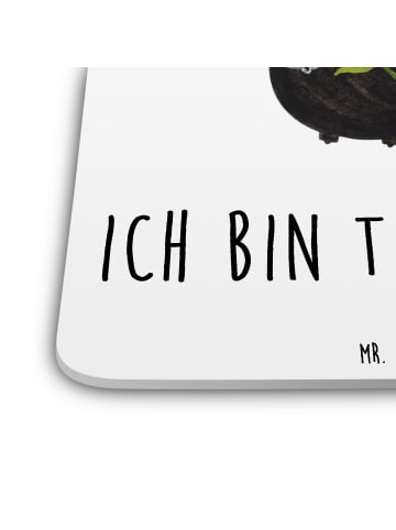 Mr. & Mrs. Panda Untersetzer Set Stinktier Blume mit Spruch in Weiß