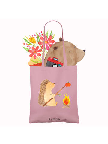 Mr. & Mrs. Panda Shopper Igel Grillen ohne Spruch in Rosa Pastell