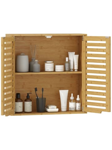 HOMCOM Wandschrank-60L x 20B x 60H cm-Naturholz