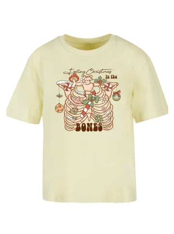 F4NT4STIC Tee Feeling Weihnachten in the bones in softyellow