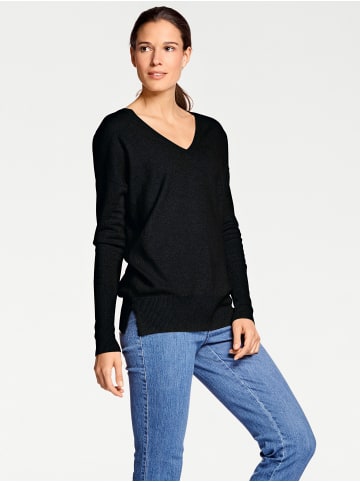 Heine V-Pullover in schwarz