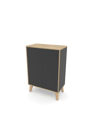 Phoenix Group AG  Badkommode MORENA mit 2 Türen, Grau/Eiche