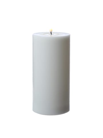 Deluxe Homeart LED Kerze Mia Echtwachs flackernd H: 20cm D: 10cm in weiß