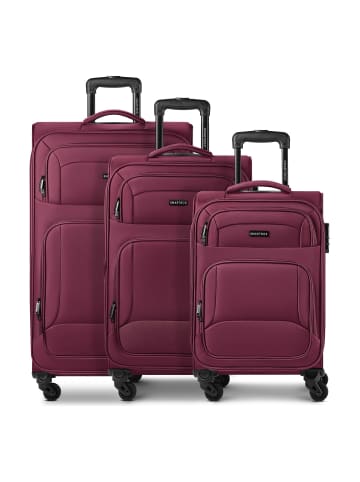 Smartbox Edition 04 4 Rollen Kofferset 3-teilig mit Dehnfalte burgundy