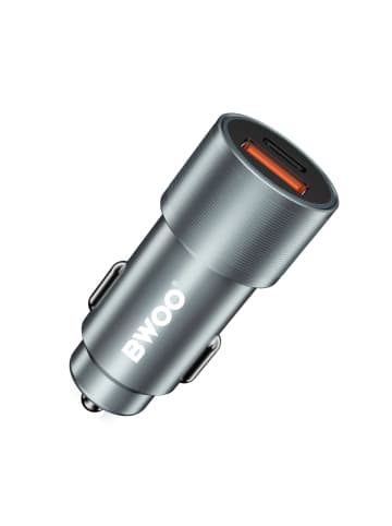 Wisam BWOO BO-CC73 PD Auto-Ladegerät 1x USB-C - USB-A Anschluss 38W silber