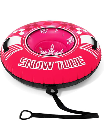 COSTWAY Aufblasbar Schneereifen 107cm Snowtube in Rosa