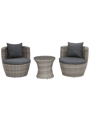 Beliani 3-tlg Bistro Set CAPRI in Grau