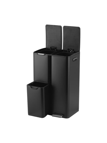 relaxdays Mülleimer in Schwarz - 60 Liter