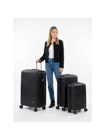 Franky Dallas 3.0 4 Rollen Kofferset 3-teilig mit Dehnfalte black
