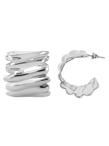 Adeliás Damen Ohrringe – Creole aus Edelstahl in silber
