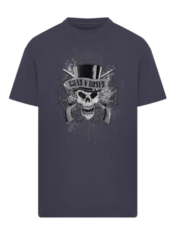 F4NT4STIC Oversize T-Shirt Guns 'N' Roses Skull and Pistols in marineblau