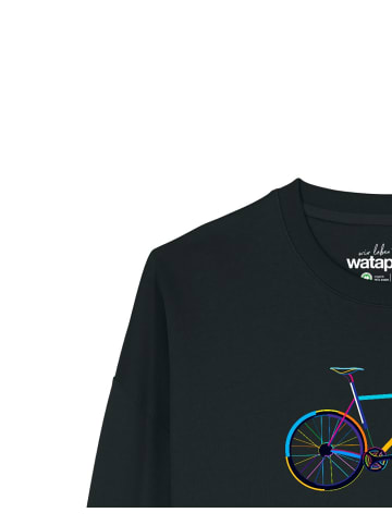 wat? Apparel Sweatshirt Fahrrad by night in Schwarz