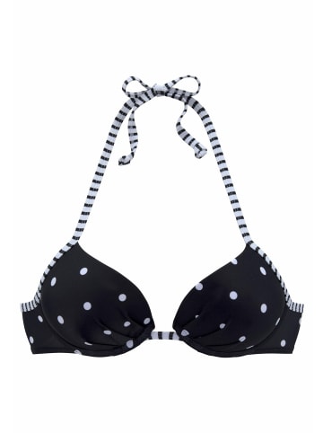 S. Oliver Push-Up-Bikini-Top in schwarz-weiß