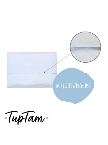 TupTam 2er- Set Kissenbezüge in beige/weiß