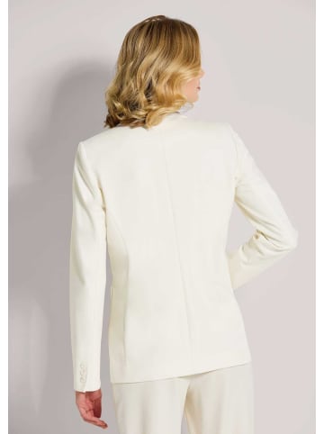 MADELEINE Langer Jersey-Blazer mit Futter in wollweiß / silbergrau