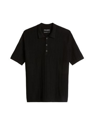 Marc O'Polo Strick-Poloshirt regular in Schwarz