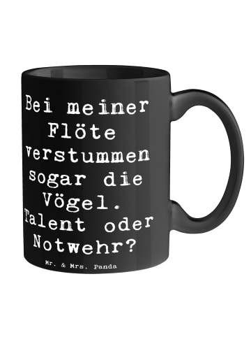 Mr. & Mrs. Panda Kaffeebecher Spruch Besondere Flöte mit Spruch in Schwarz