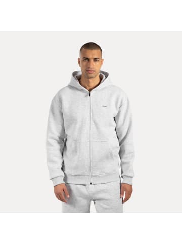 SMILODOX Zip Hoodie Ilyas in Grau Melange