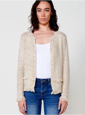 KOROSHI Strickjacke in weiß