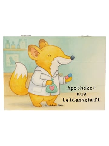 Mr. & Mrs. Panda Kiste Apotheker Leidenschaft Design mit Spruch in Weiß