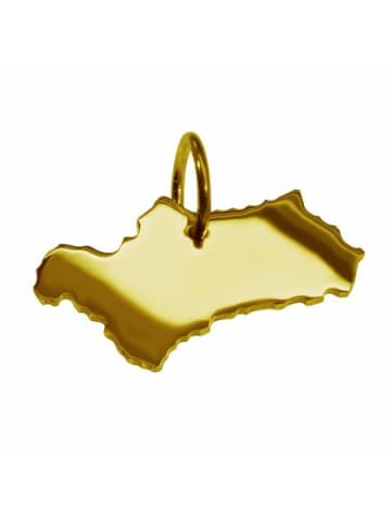 Schmuckador Anhänger der Landkarte Andalusien in massiv 333 Gelbgold in gold