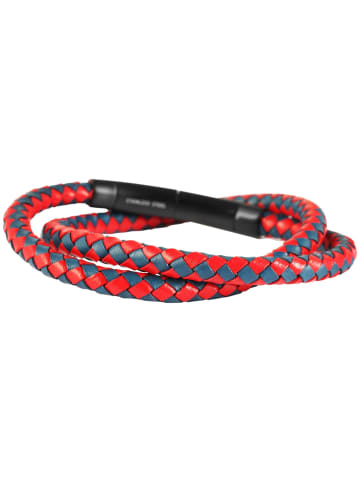 Adeliás Herren Armband – Wickelarmband aus Leder 43 cm in schwarz