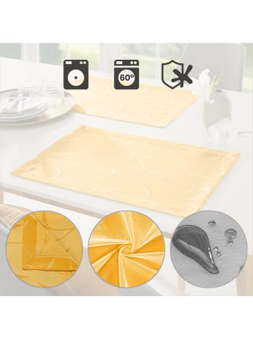 Erwin Müller Jacquard Tischset 2er-Pack Remscheid in mango