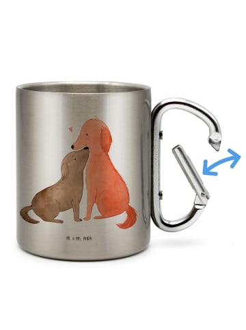 Mr. & Mrs. Panda Thermobecher Hunde Liebe ohne Spruch in Silber