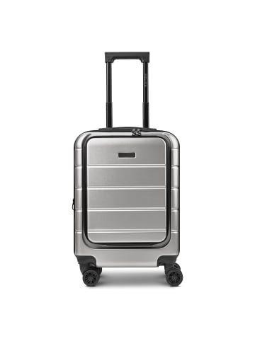 Police Dublin 4 Rollen Kabinentrolley S 54 cm Laptopfach mit Dehnfalte grey taupe