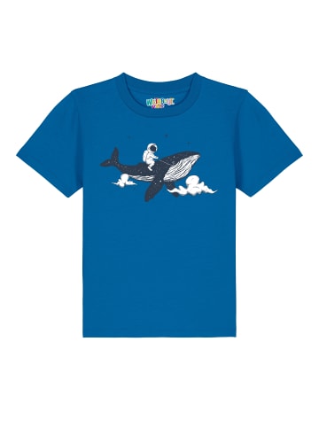 wat? Apparel T-Shirt Spacewhale in Blau