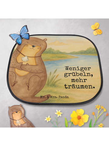 Mr. & Mrs. Panda Sonnenschutz Otter Muschel Design mit Spruch in Weiß