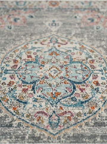 KADIMA DESIGN Teppich Outdoor Orientalisch pflegeleicht Balkon Terrasse Outdoor Garten in Grau