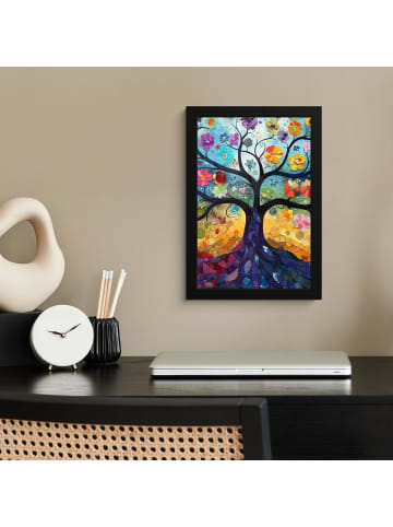 MuchoWow Poster mit Leiste Blumenbaum