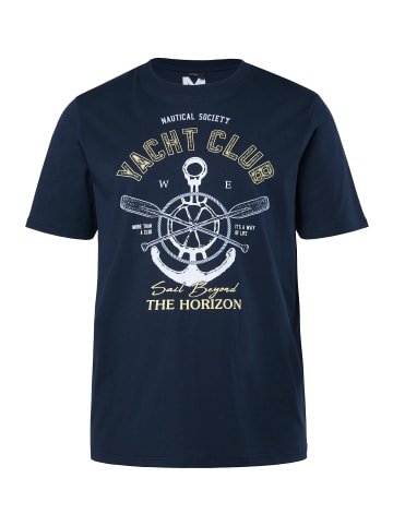 Men Plus Kurzarm T-Shirt in navy blau