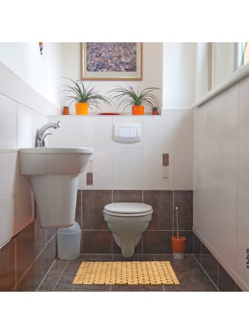 relaxdays Badvorleger in Natur - 60 x 40 cm