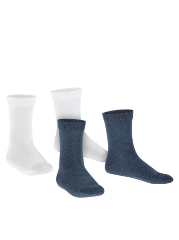 Falke Socken 2er Pack in Weiß/Blau