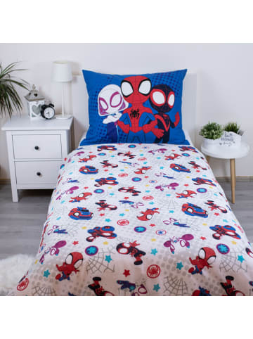 Spiderman Spiderman Bettwäsche-Set 140x200 cm + 70x90 cm aus 100% Baumwolle mit in Blau