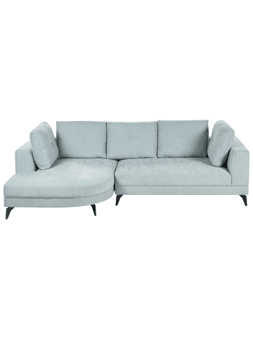 Beliani Ecksofa MARUM in Blau/Schwarz - (W) 262 x (H) 88 x (L) 151 cm