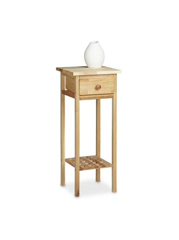 relaxdays Telefontisch in Natur - (B)25 x (H)60 x (T)25 cm