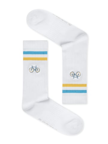 GreenBomb Tennis Socks Bike Loop in Weiß