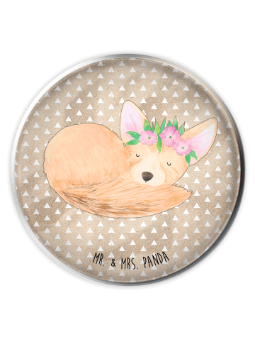 Mr. & Mrs. Panda Stöpsel Waschbecken Wüstenfuchs Blumen ohne Spruch in Sandig