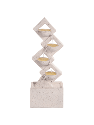 Beliani Gartenbrunnen SHEGAR in Beige - (W) 25 x (H) 110 x (L) 40 cm