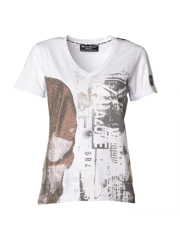 Roberto Geissini Half Skull T-Shirt Weiß