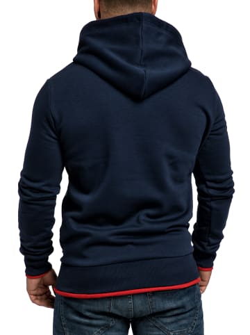 Amaci&Sons Kapuzenpullover MENIFEE in Navyblau/Rot