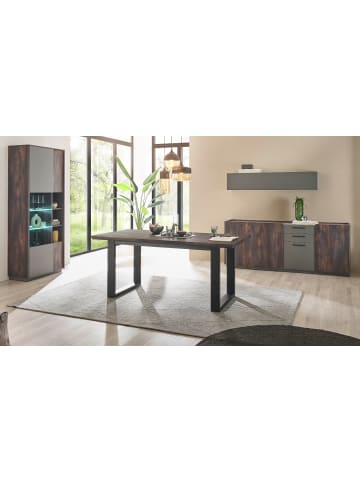 Furn.Design Esszimmer-Set Thermo Eiche, grau, Speisezimmer 4-teilig mit Soft-Close