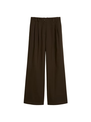 Marc O'Polo Weite Bundfaltenhose in Mossy Earth
