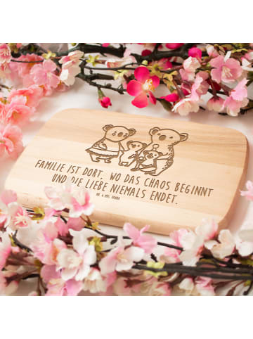 Mr. & Mrs. Panda Schneidebrett Koala Familie mit Spruch in Transparent