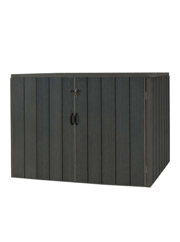 MCW 2er-/4er-WPC-Mülltonnenverkleidung J28, Grau